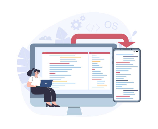 cross-platform software development concept. - 系統(tǒng)軟件 幅插畫檔、美工圖案、卡通及圖標