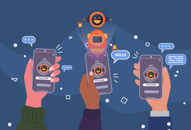 ai chatbot network solutions, seamless data integration. future-ready connectivity. - 營銷 幅插畫檔、美工圖案、卡通及圖標(biāo)